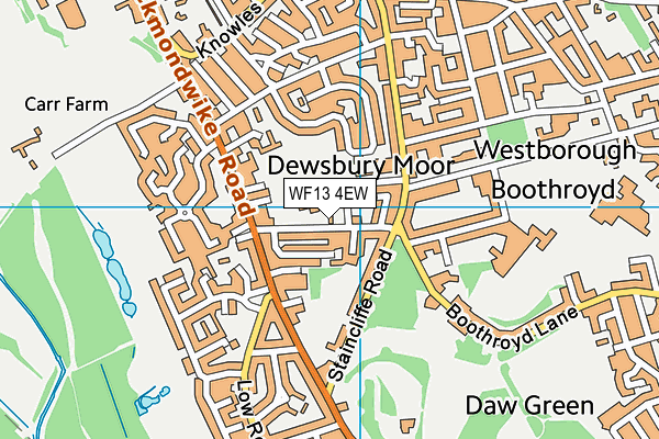 Westmoor Primary School map (WF13 4EW) - OS VectorMap District (Ordnance Survey)