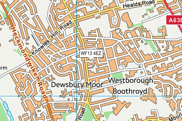 WF13 4EZ map - OS VectorMap District (Ordnance Survey)