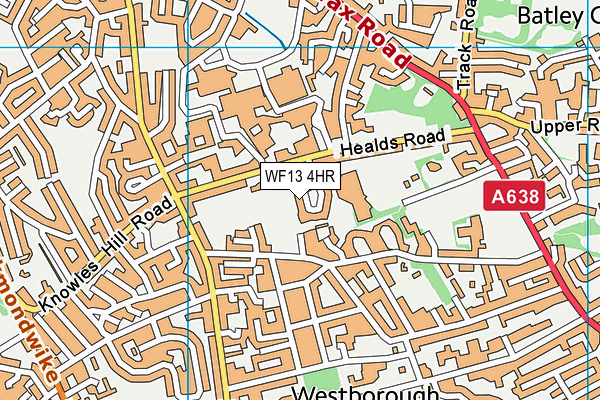 WF13 4HR map - OS VectorMap District (Ordnance Survey)