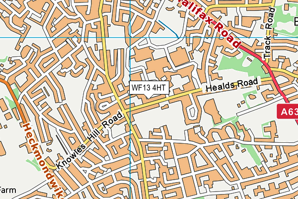 WF13 4HT map - OS VectorMap District (Ordnance Survey)
