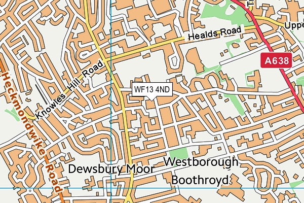 WF13 4ND map - OS VectorMap District (Ordnance Survey)