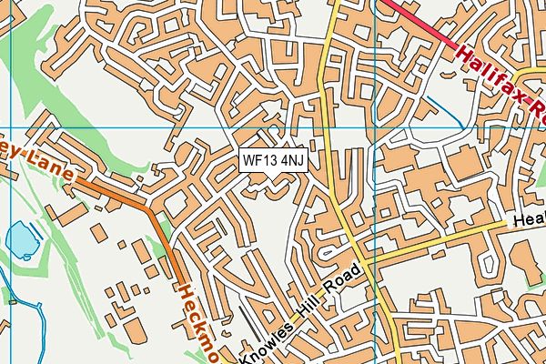 WF13 4NJ map - OS VectorMap District (Ordnance Survey)