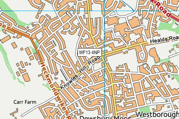 WF13 4NP map - OS VectorMap District (Ordnance Survey)