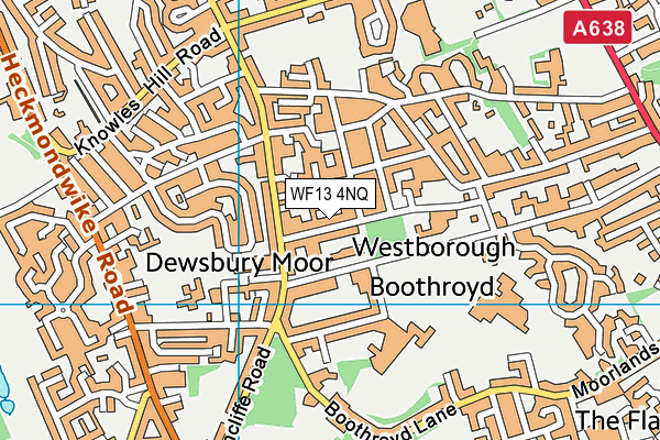 WF13 4NQ map - OS VectorMap District (Ordnance Survey)