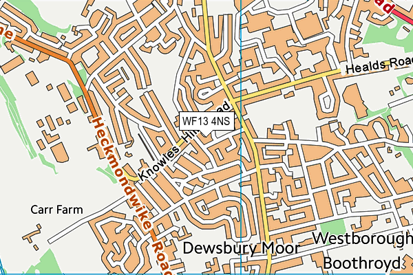 WF13 4NS map - OS VectorMap District (Ordnance Survey)