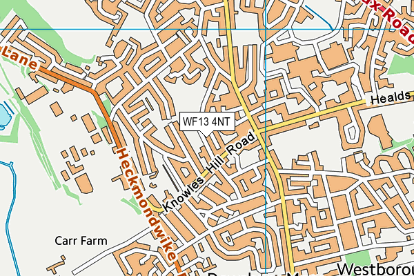 WF13 4NT map - OS VectorMap District (Ordnance Survey)