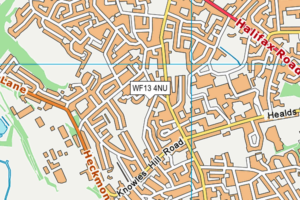 WF13 4NU map - OS VectorMap District (Ordnance Survey)
