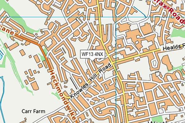 WF13 4NX map - OS VectorMap District (Ordnance Survey)