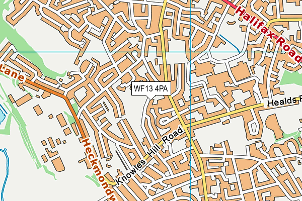 WF13 4PA map - OS VectorMap District (Ordnance Survey)