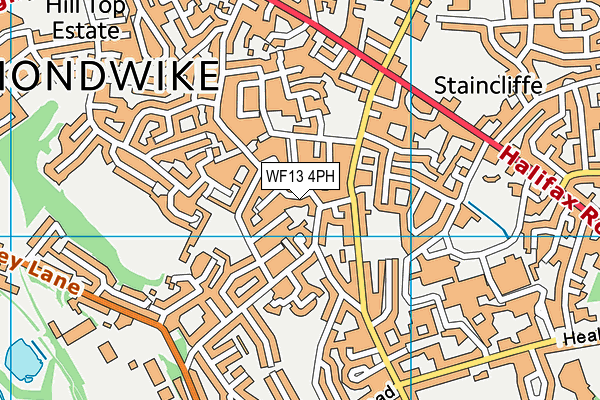 WF13 4PH map - OS VectorMap District (Ordnance Survey)