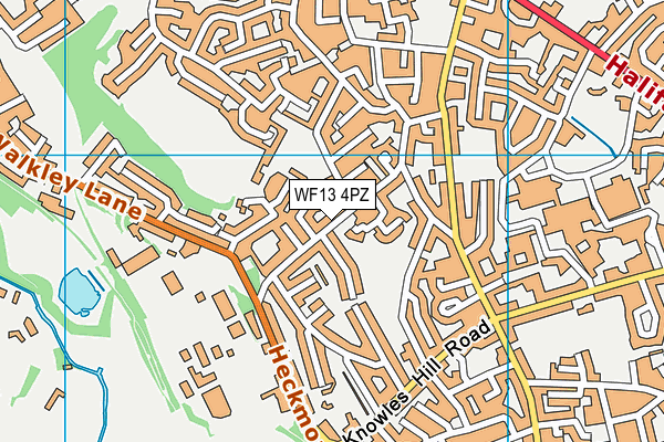 WF13 4PZ map - OS VectorMap District (Ordnance Survey)