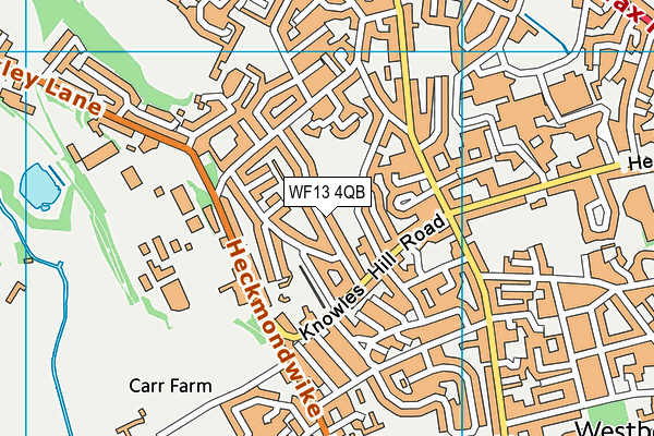 WF13 4QB map - OS VectorMap District (Ordnance Survey)