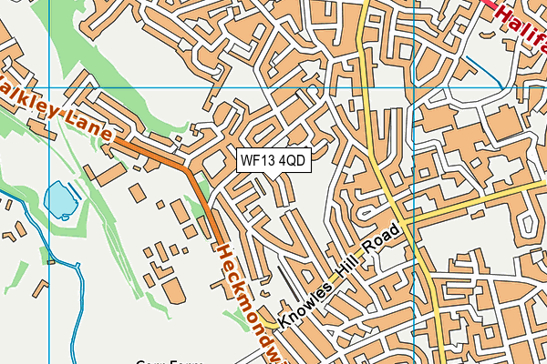 WF13 4QD map - OS VectorMap District (Ordnance Survey)