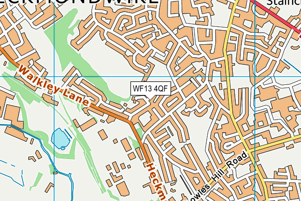 WF13 4QF map - OS VectorMap District (Ordnance Survey)