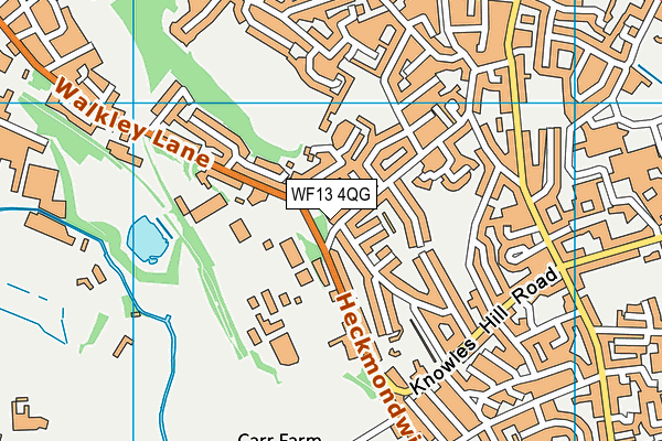 WF13 4QG map - OS VectorMap District (Ordnance Survey)