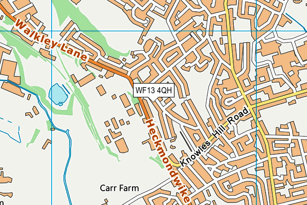 WF13 4QH map - OS VectorMap District (Ordnance Survey)