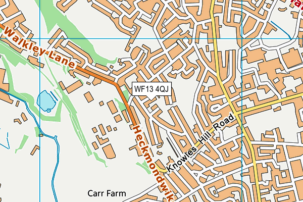 WF13 4QJ map - OS VectorMap District (Ordnance Survey)
