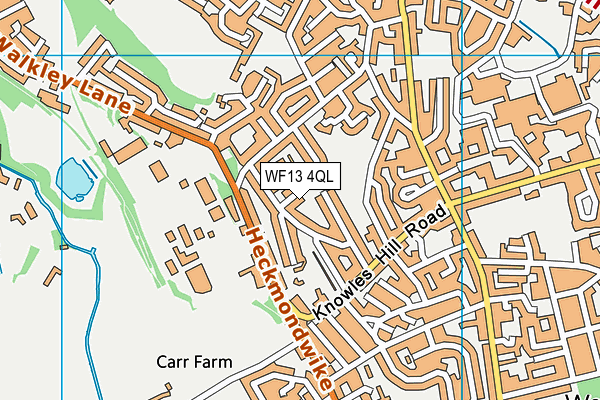 WF13 4QL map - OS VectorMap District (Ordnance Survey)