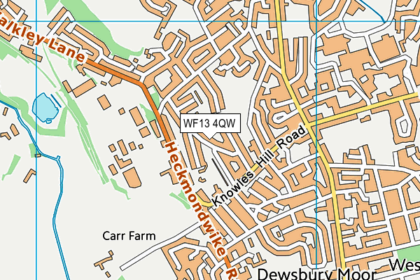 WF13 4QW map - OS VectorMap District (Ordnance Survey)