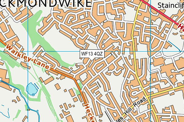 WF13 4QZ map - OS VectorMap District (Ordnance Survey)