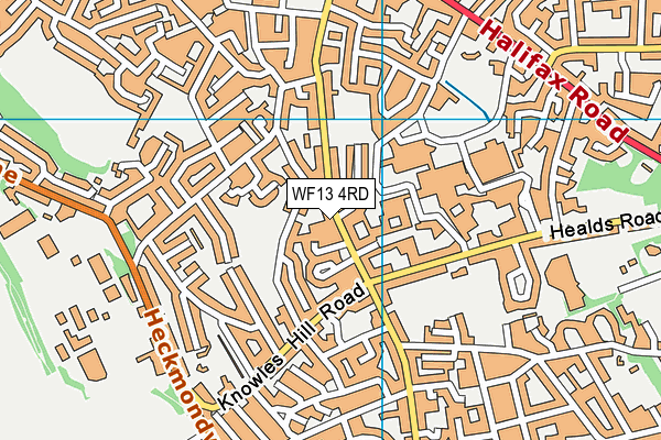 WF13 4RD map - OS VectorMap District (Ordnance Survey)