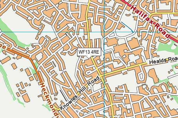 WF13 4RE map - OS VectorMap District (Ordnance Survey)