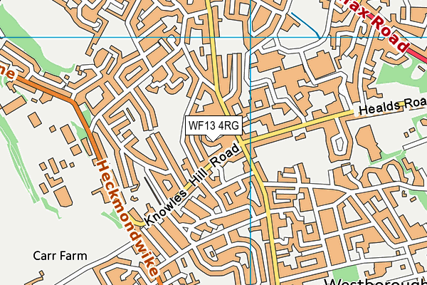 WF13 4RG map - OS VectorMap District (Ordnance Survey)