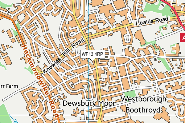 WF13 4RP map - OS VectorMap District (Ordnance Survey)