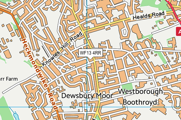 WF13 4RR map - OS VectorMap District (Ordnance Survey)