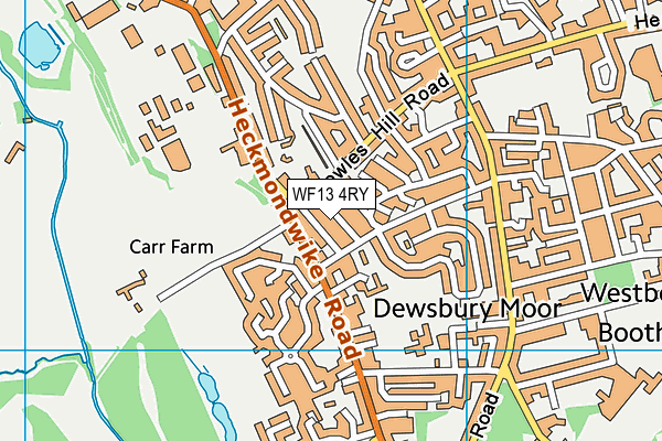 WF13 4RY map - OS VectorMap District (Ordnance Survey)
