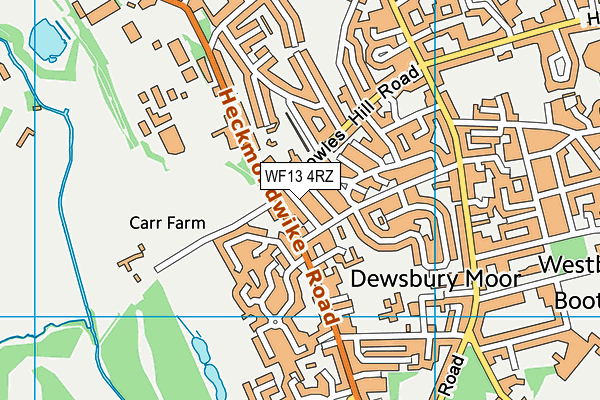 WF13 4RZ map - OS VectorMap District (Ordnance Survey)