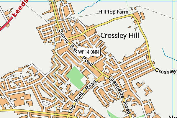 WF14 0NN map - OS VectorMap District (Ordnance Survey)