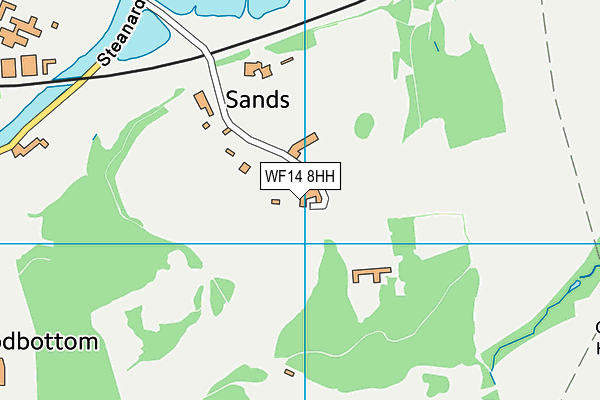 WF14 8HH map - OS VectorMap District (Ordnance Survey)
