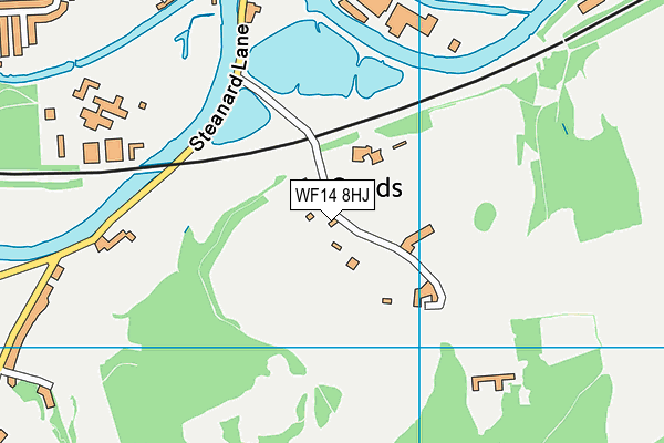 Dewsbury District Golf Club map (WF14 8HJ) - OS VectorMap District (Ordnance Survey)