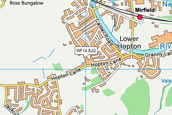 WF14 8JQ map - OS VectorMap District (Ordnance Survey)