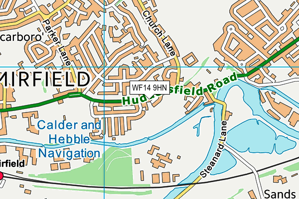 WF14 9HN map - OS VectorMap District (Ordnance Survey)