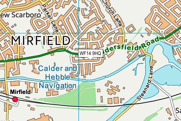 WF14 9HQ map - OS VectorMap District (Ordnance Survey)
