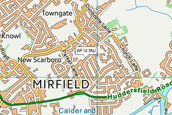 WF14 9NJ map - OS VectorMap District (Ordnance Survey)