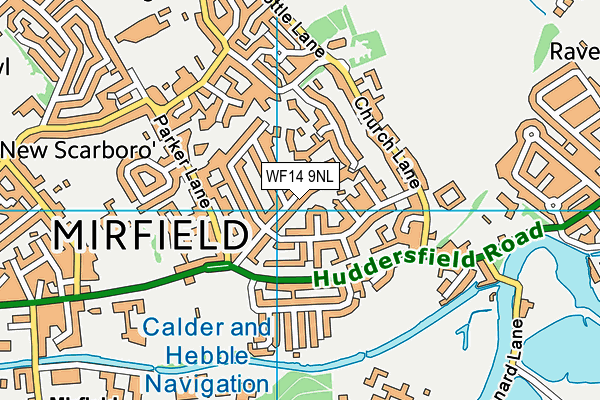 WF14 9NL map - OS VectorMap District (Ordnance Survey)
