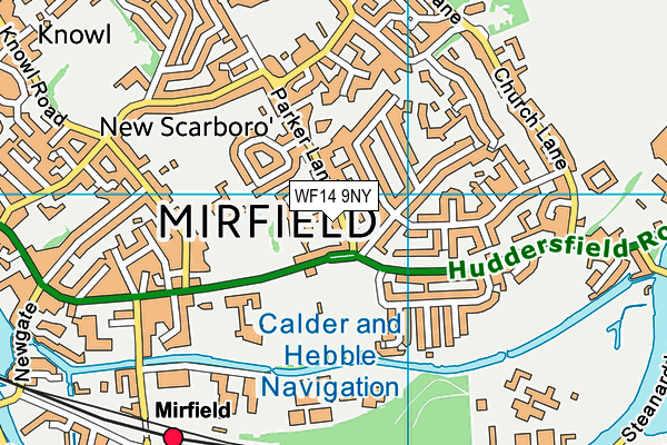 WF14 9NY map - OS VectorMap District (Ordnance Survey)