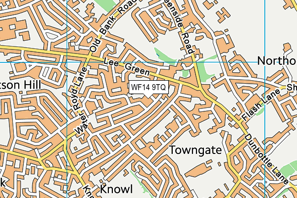 WF14 9TQ map - OS VectorMap District (Ordnance Survey)