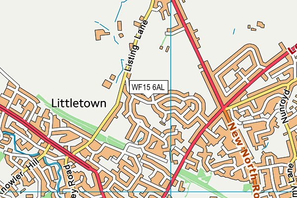 WF15 6AL map - OS VectorMap District (Ordnance Survey)