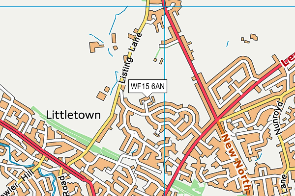 WF15 6AN map - OS VectorMap District (Ordnance Survey)