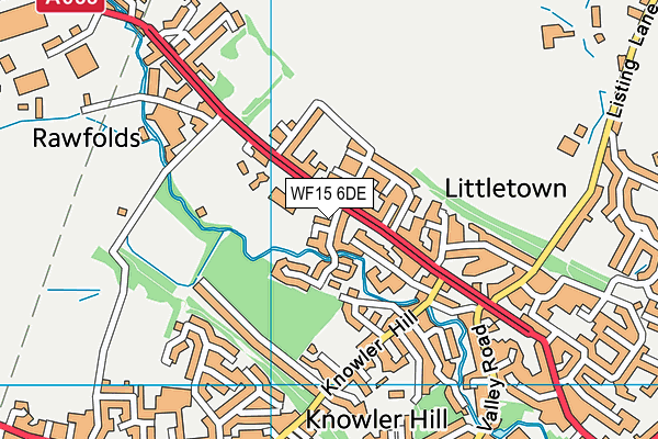 WF15 6DE map - OS VectorMap District (Ordnance Survey)