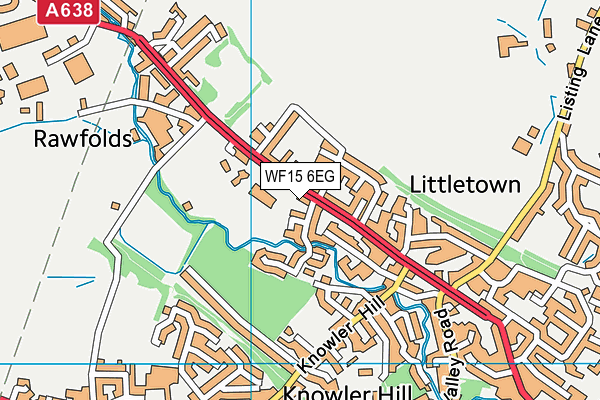 WF15 6EG map - OS VectorMap District (Ordnance Survey)