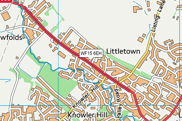 WF15 6EH map - OS VectorMap District (Ordnance Survey)