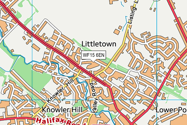 WF15 6EN map - OS VectorMap District (Ordnance Survey)