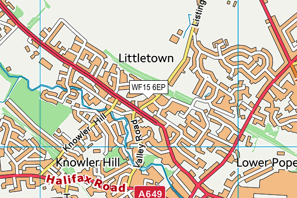 Map of BROWNS OF LIVERSEDGE LIMITED at district scale