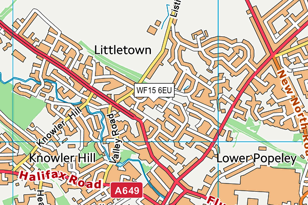 WF15 6EU map - OS VectorMap District (Ordnance Survey)