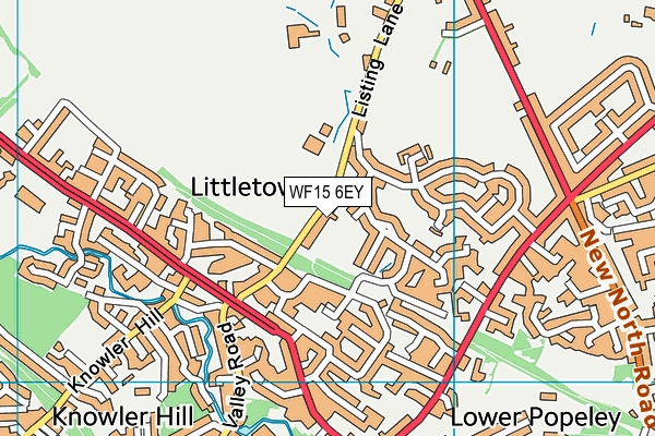 WF15 6EY map - OS VectorMap District (Ordnance Survey)